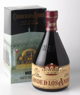 Brandy Conde de los Andes Solera Gran Reserva de Bodegas Paternina premiado.