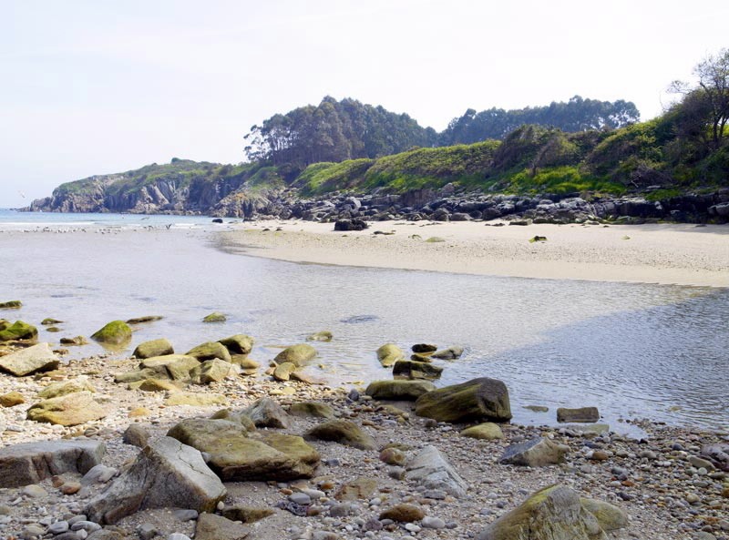 La playa de Rueta, en Cervo